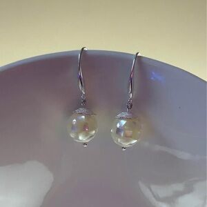 Abalone Shell s925 silver Dangle Earrings